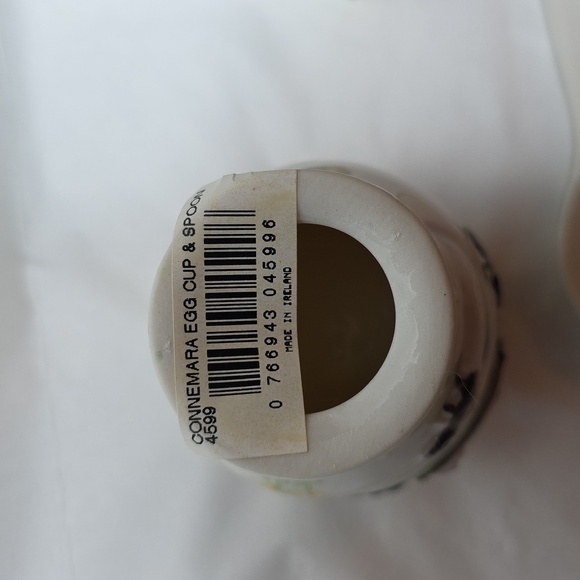 Belleek Connemara Egg Cup And Spoon - Picture 4 of 8